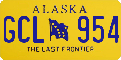 AK license plate GCL954
