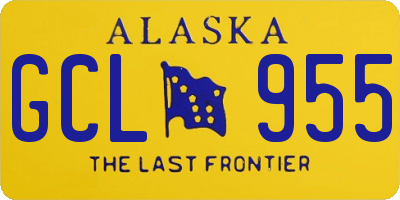 AK license plate GCL955
