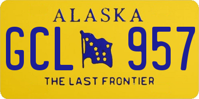 AK license plate GCL957