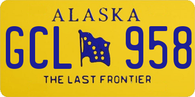 AK license plate GCL958