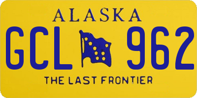 AK license plate GCL962