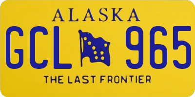 AK license plate GCL965
