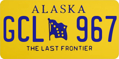 AK license plate GCL967