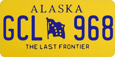 AK license plate GCL968