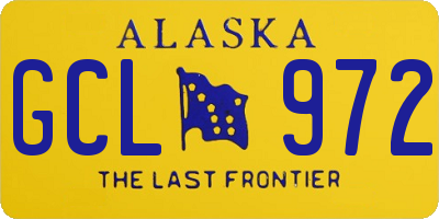 AK license plate GCL972