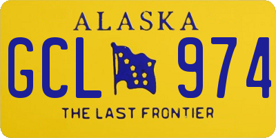 AK license plate GCL974