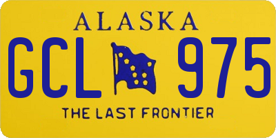 AK license plate GCL975