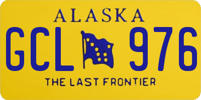 AK license plate GCL976