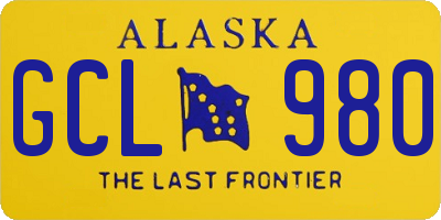 AK license plate GCL980