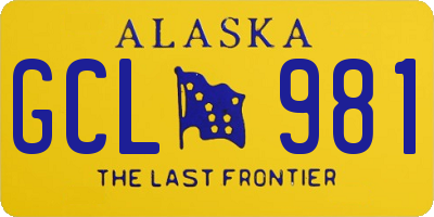 AK license plate GCL981