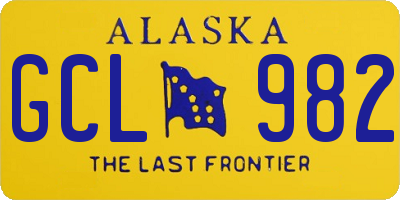 AK license plate GCL982