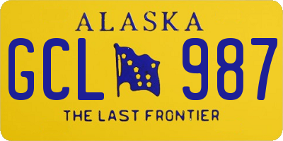 AK license plate GCL987