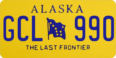 AK license plate GCL990