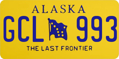 AK license plate GCL993