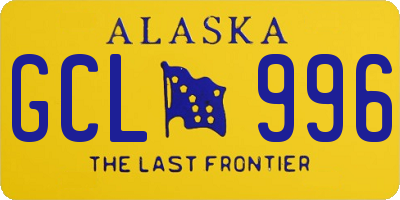 AK license plate GCL996