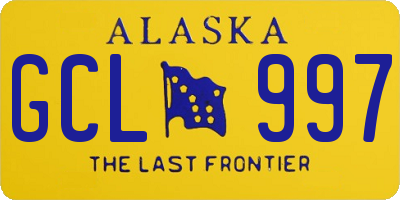 AK license plate GCL997