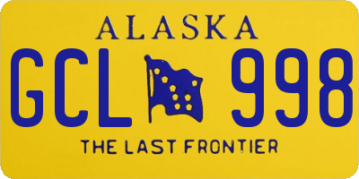 AK license plate GCL998