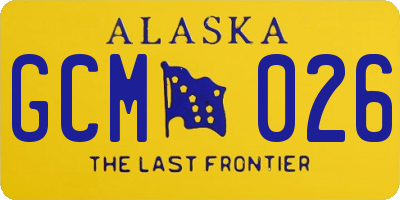 AK license plate GCM026