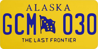 AK license plate GCM030
