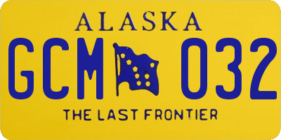 AK license plate GCM032