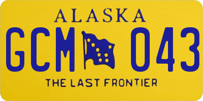 AK license plate GCM043