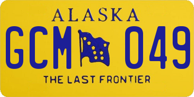 AK license plate GCM049