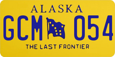 AK license plate GCM054