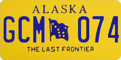 AK license plate GCM074
