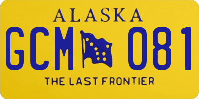 AK license plate GCM081