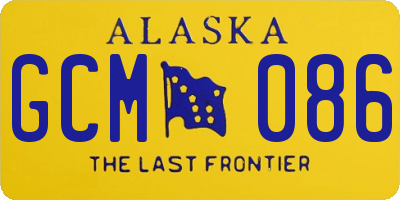 AK license plate GCM086