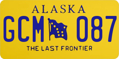 AK license plate GCM087