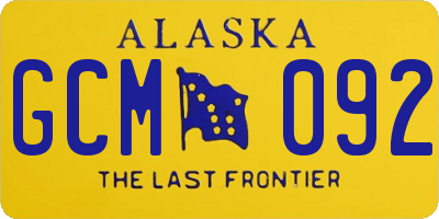 AK license plate GCM092