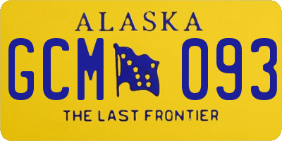 AK license plate GCM093