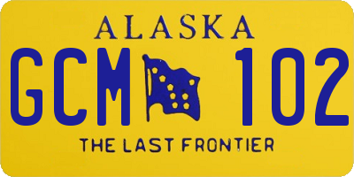AK license plate GCM102
