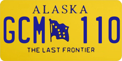 AK license plate GCM110