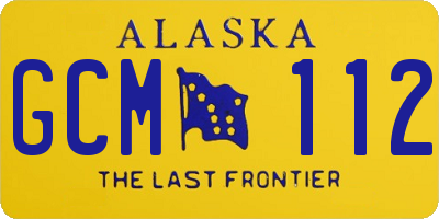 AK license plate GCM112