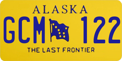 AK license plate GCM122