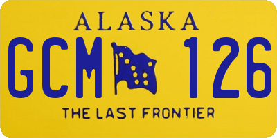 AK license plate GCM126