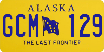 AK license plate GCM129