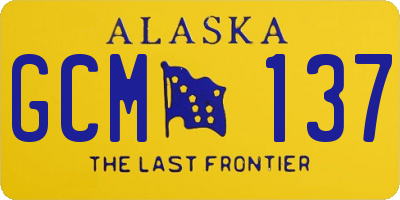 AK license plate GCM137