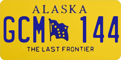 AK license plate GCM144