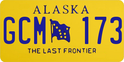 AK license plate GCM173