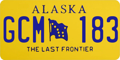 AK license plate GCM183
