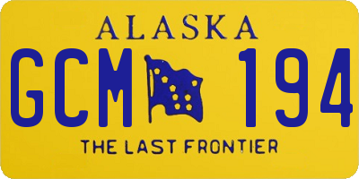 AK license plate GCM194