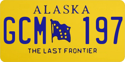 AK license plate GCM197