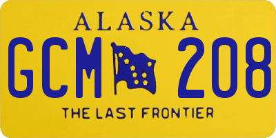 AK license plate GCM208