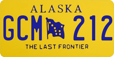 AK license plate GCM212