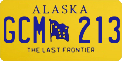 AK license plate GCM213