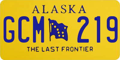 AK license plate GCM219