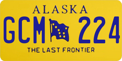 AK license plate GCM224